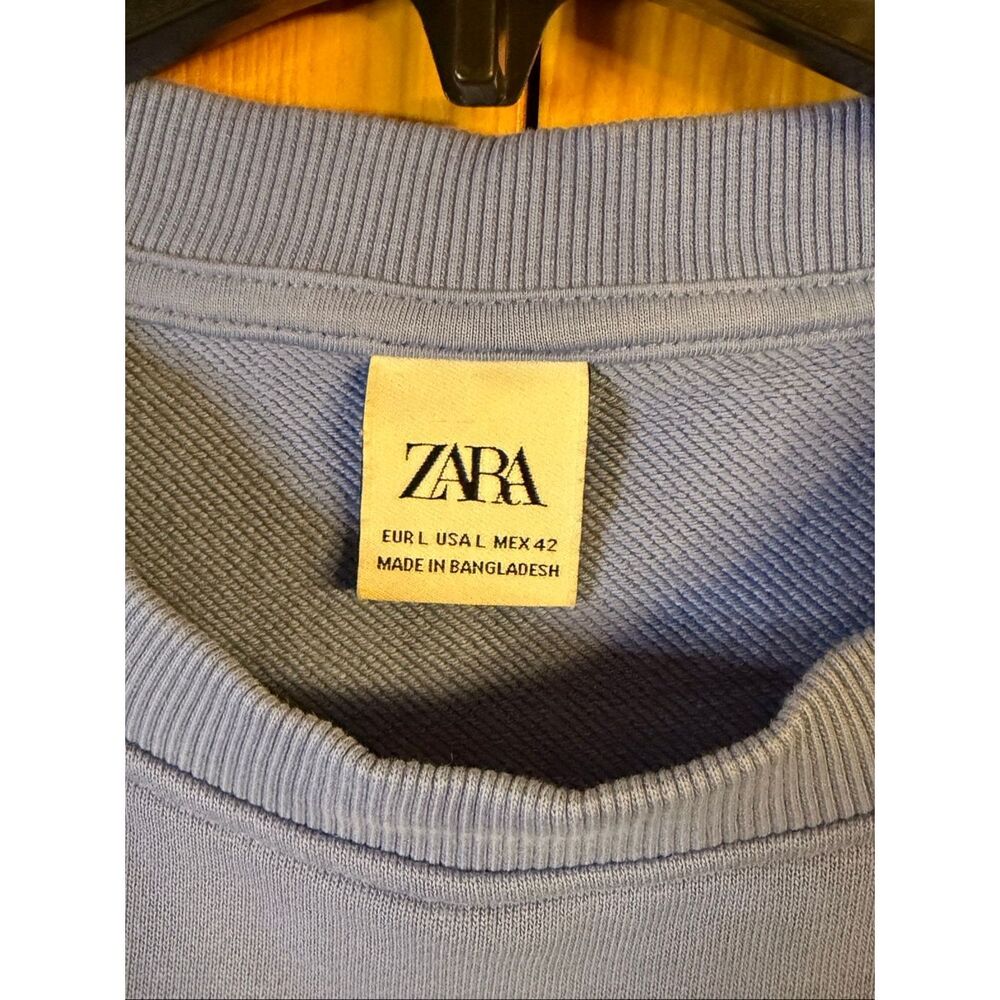 Zara Light Blue Casual Tee - Picture 3 of 5